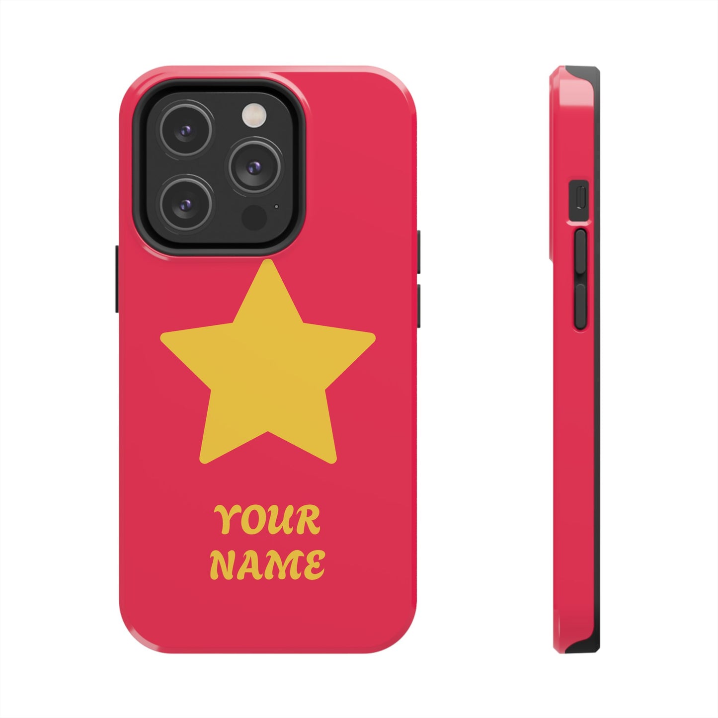 Personalized CARTOON Star Tough Phone Case — Custom Name Protective Phone Cover MANY OPTIONS