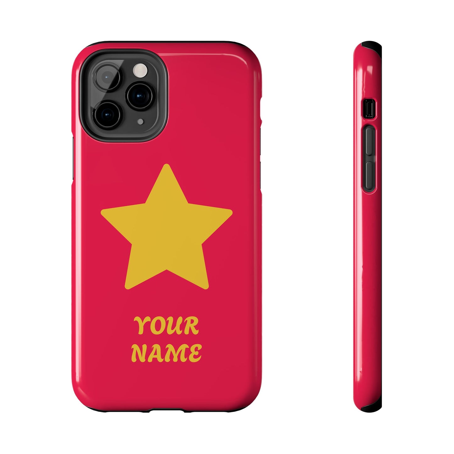Personalized CARTOON Star Tough Phone Case — Custom Name Protective Phone Cover MANY OPTIONS