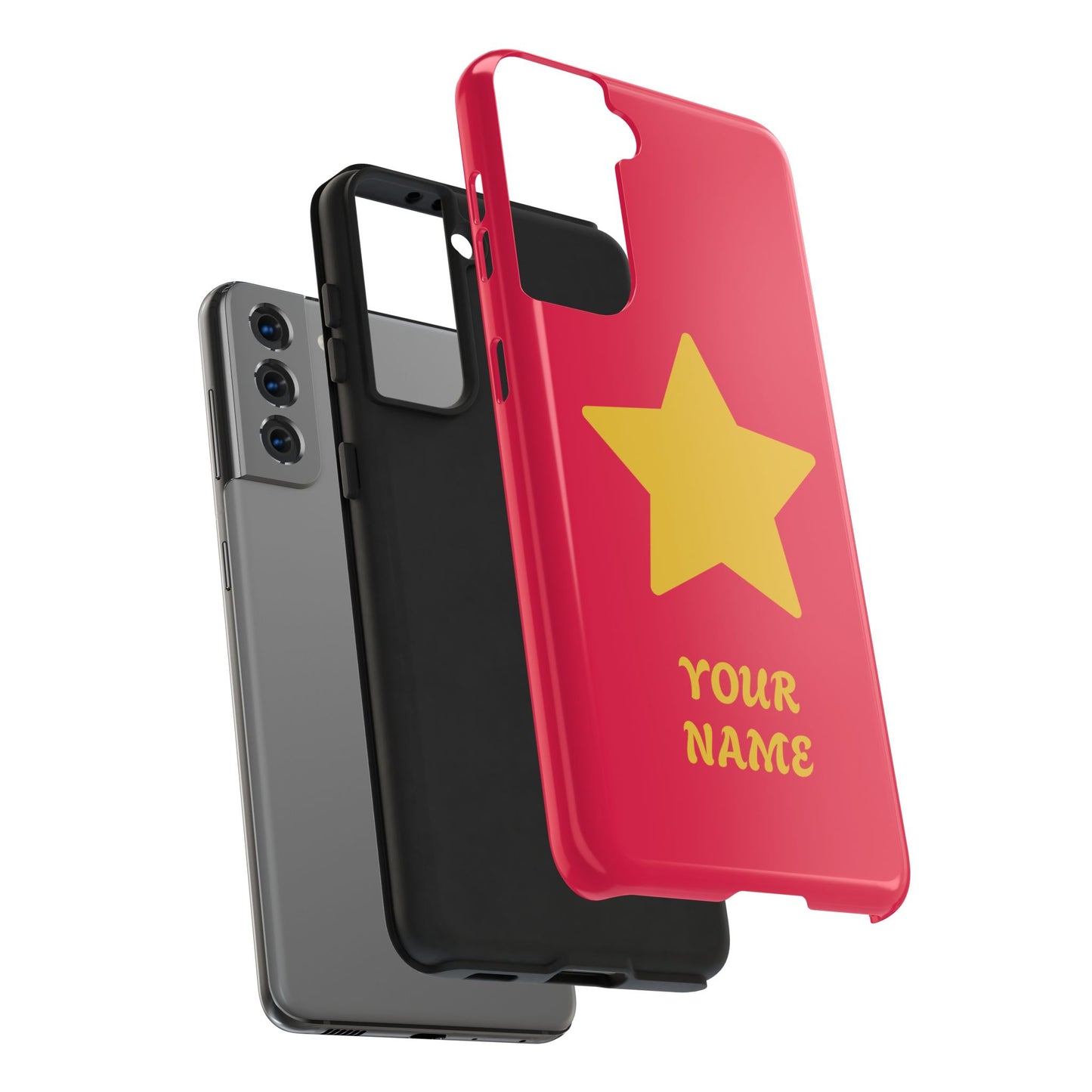 Personalized CARTOON Star Tough Phone Case — Custom Name Protective Phone Cover MANY OPTIONS