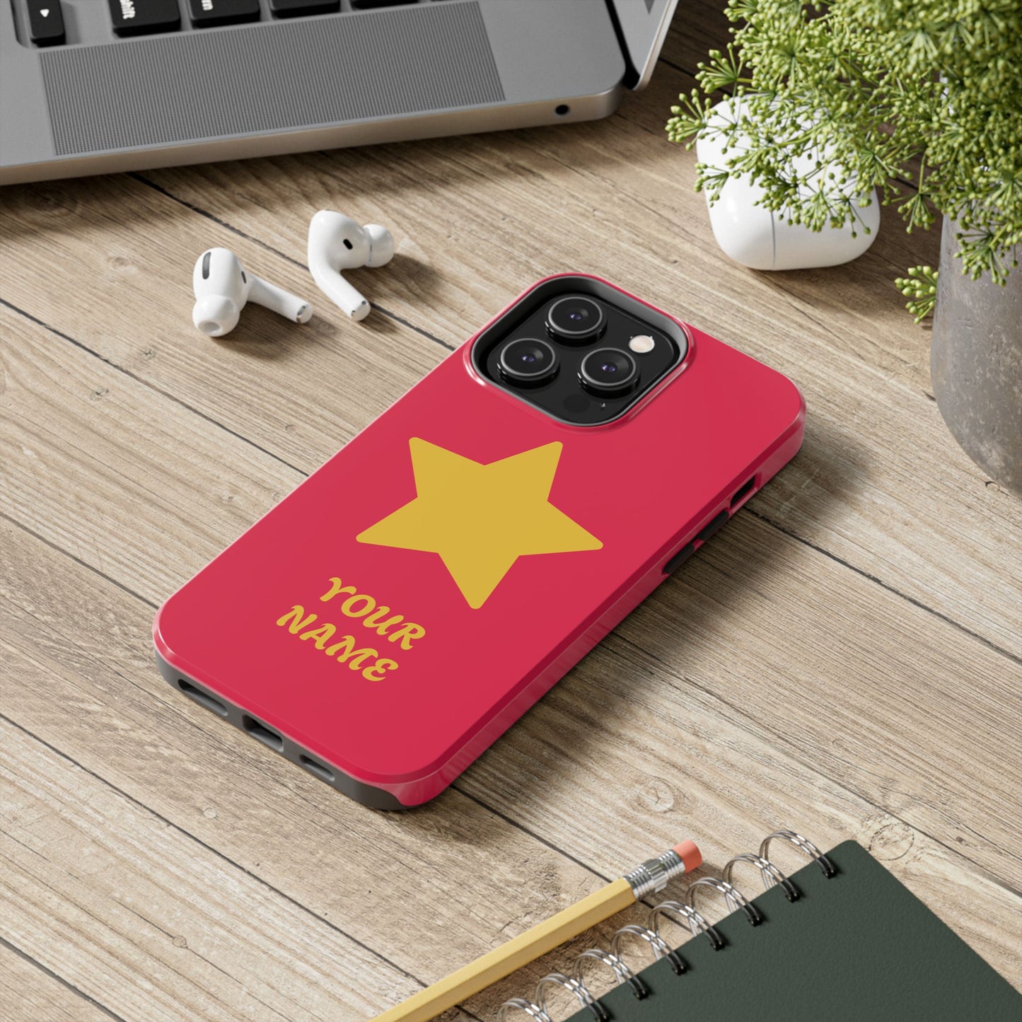Personalized CARTOON Star Tough Phone Case — Custom Name Protective Phone Cover MANY OPTIONS