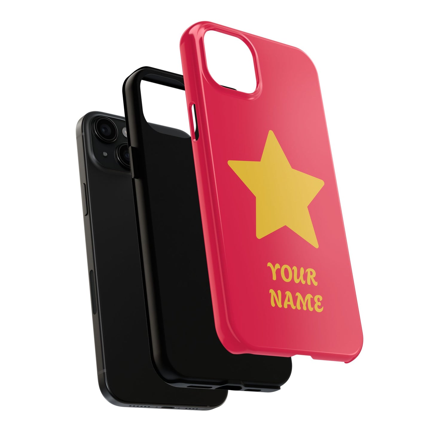 Personalized CARTOON Star Tough Phone Case — Custom Name Protective Phone Cover MANY OPTIONS