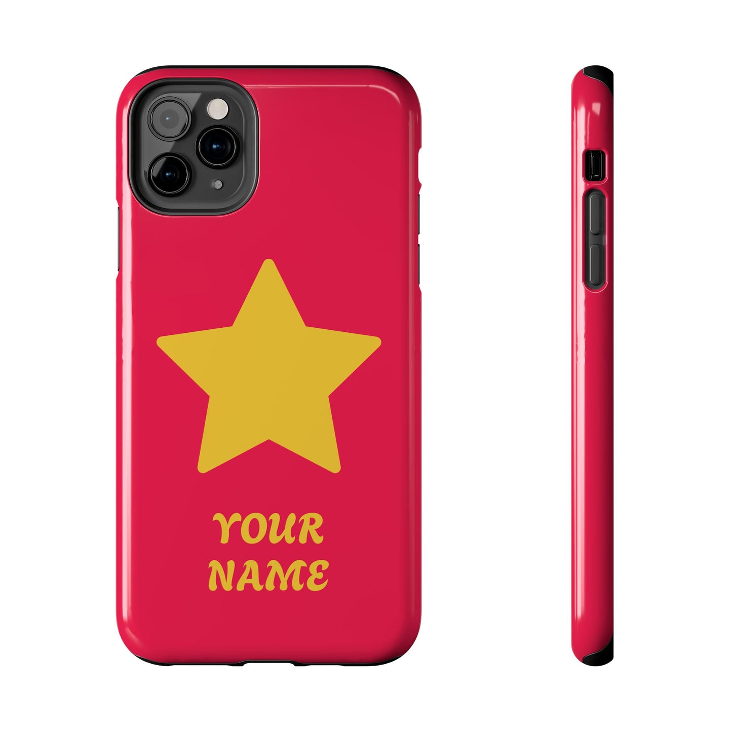 Personalized CARTOON Star Tough Phone Case — Custom Name Protective Phone Cover MANY OPTIONS