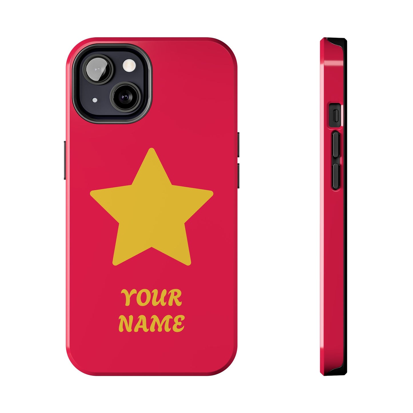 Personalized CARTOON Star Tough Phone Case — Custom Name Protective Phone Cover MANY OPTIONS