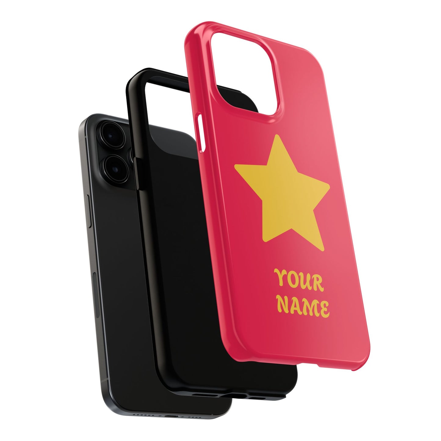 Personalized CARTOON Star Tough Phone Case — Custom Name Protective Phone Cover MANY OPTIONS