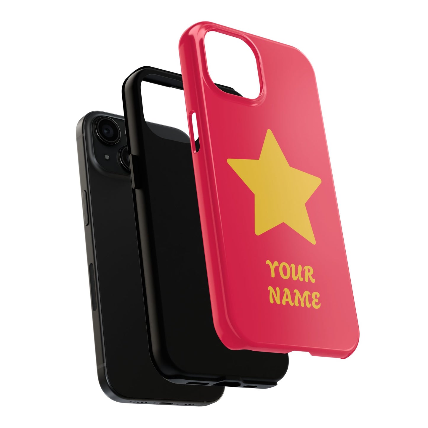 Personalized CARTOON Star Tough Phone Case — Custom Name Protective Phone Cover MANY OPTIONS