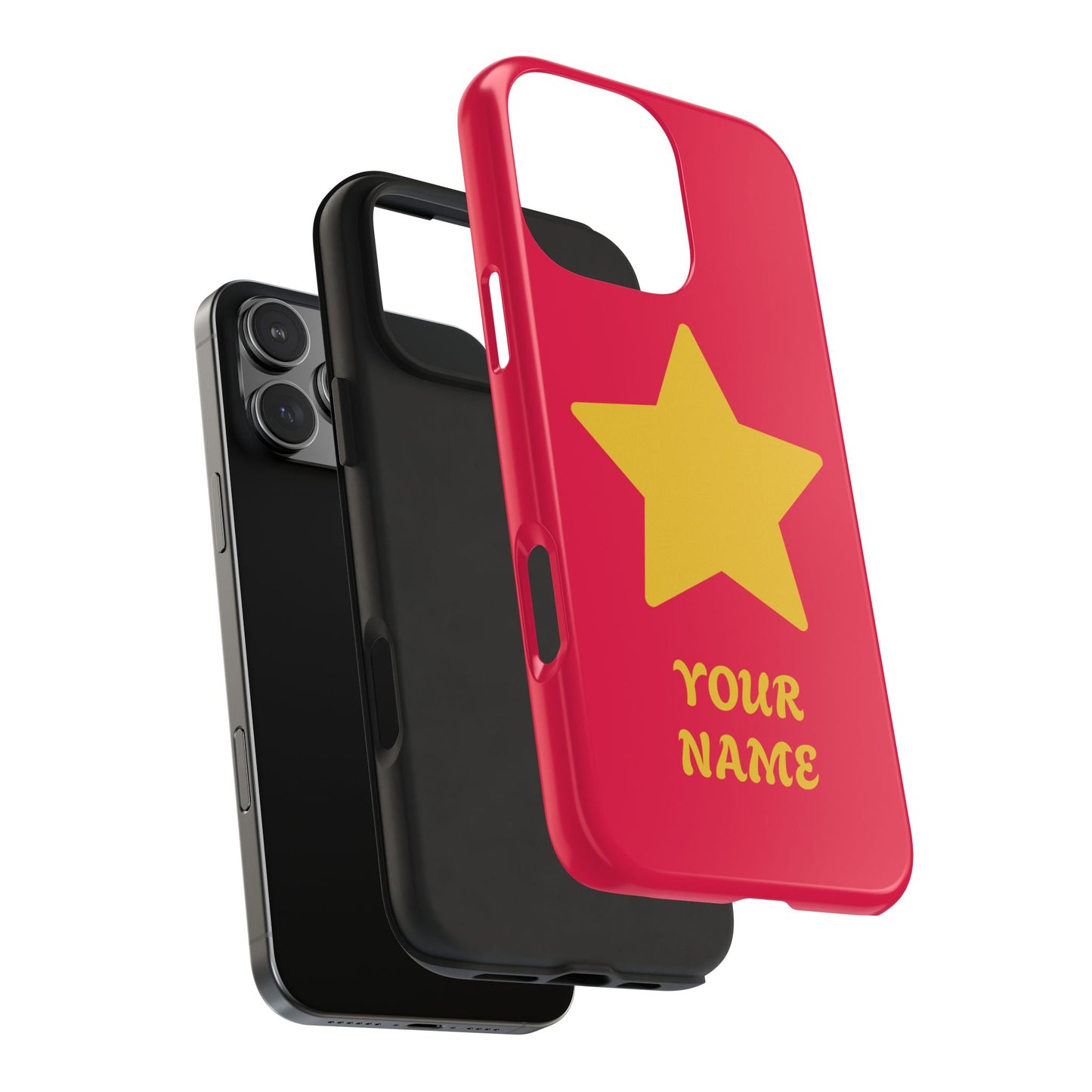 Personalized CARTOON Star Tough Phone Case — Custom Name Protective Phone Cover MANY OPTIONS