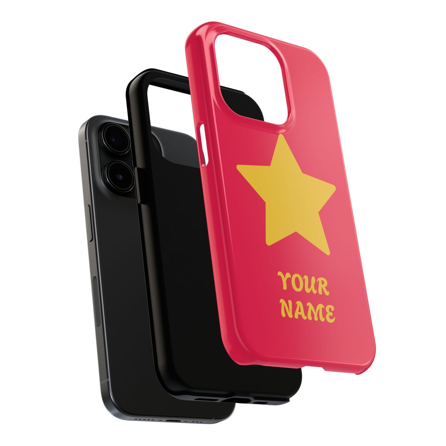Personalized CARTOON Star Tough Phone Case — Custom Name Protective Phone Cover MANY OPTIONS