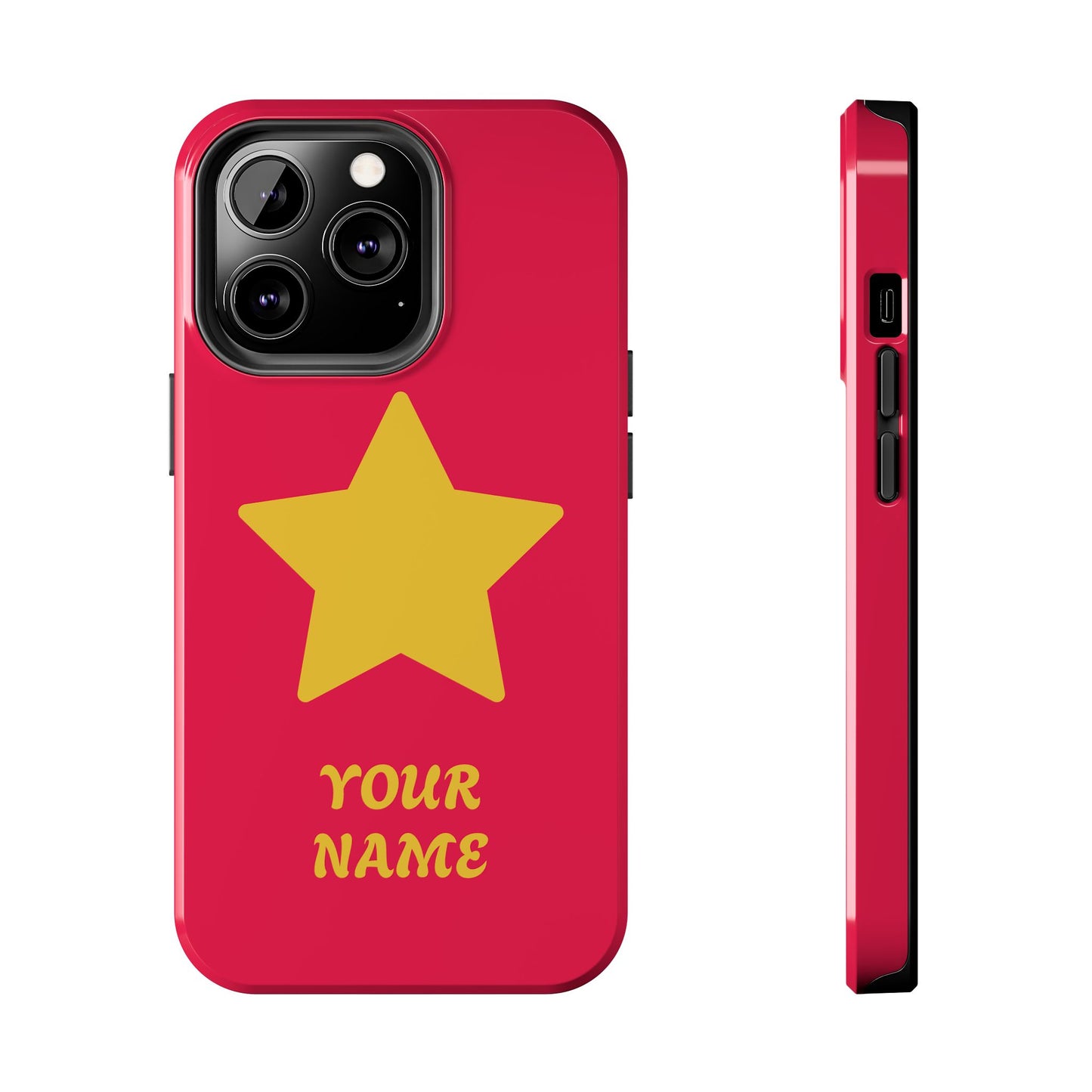 Personalized CARTOON Star Tough Phone Case — Custom Name Protective Phone Cover MANY OPTIONS