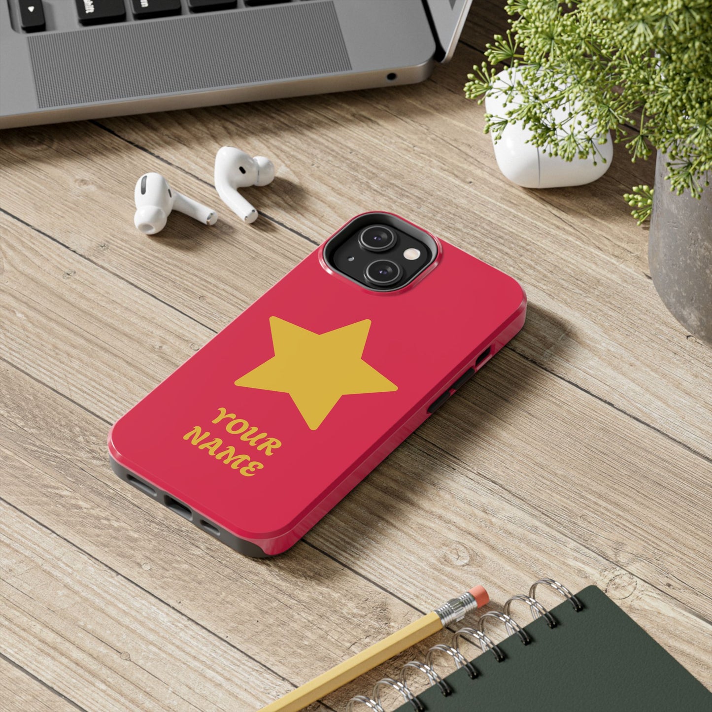 Personalized CARTOON Star Tough Phone Case — Custom Name Protective Phone Cover MANY OPTIONS